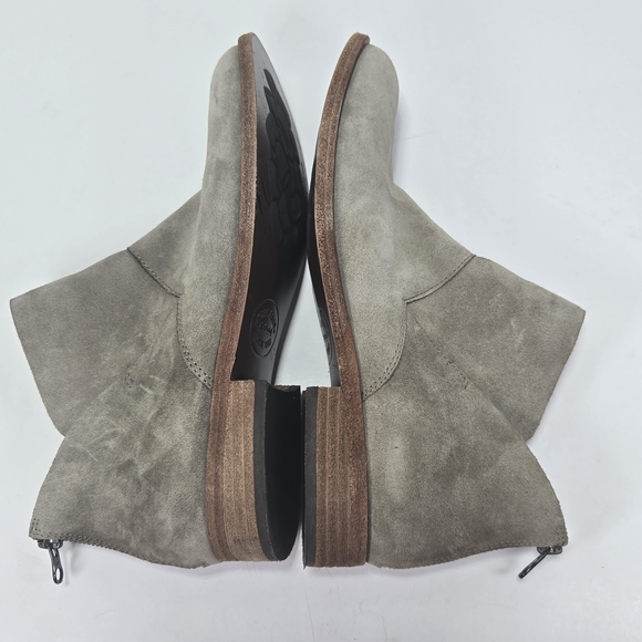 Kork-Ease Ryder Taupe Suede Leather Ankle Bootie Boots w/zippered Heels Size 10M - Picture 8 of 11